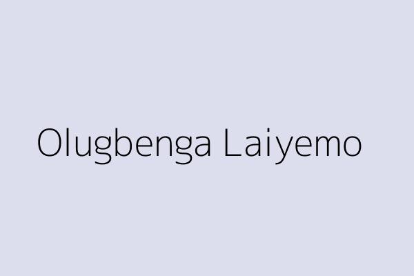 Olugbenga Laiyemo